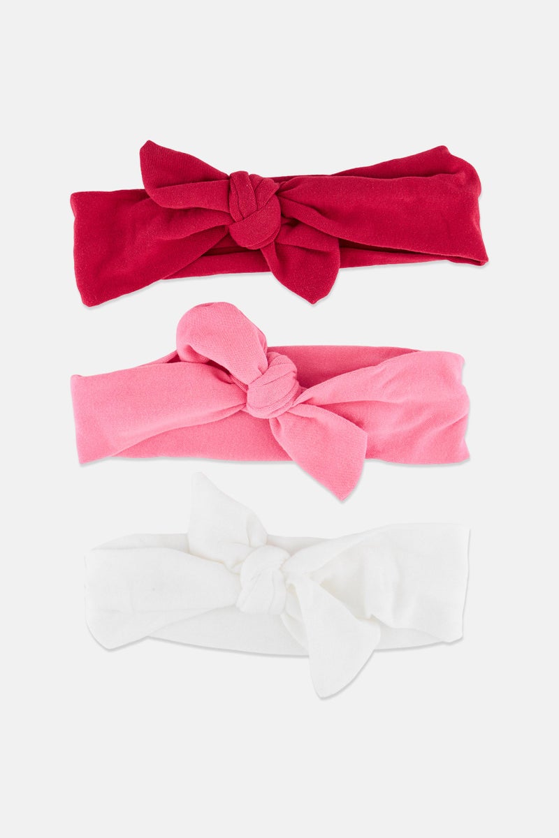 Expressions Toddlers Girl 3Pcs Stretchable Headwraps, Assorted - Image 3