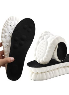 2 Pairs Memory Foam Insoles with Arch Support - Comfortable Shoe Inserts for Women and Men - Breathable and Shock Absorbing - Ideal for Trainers, Sports Shoes, Work Boots - Size 7/7.5UK, Black