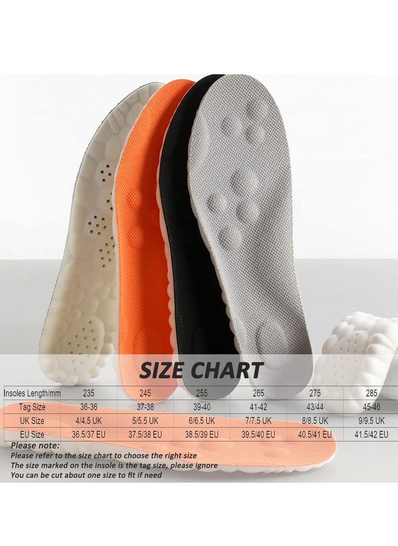 KASTWAVE - 2 Pairs Memory Foam Insoles with Arch Support - Comfortable Shoe Inserts for Women and Men - Breathable and Shock Absorbing - Ideal for Trainers, Sports Shoes, Work Boots - Size 7/7.5UK, Black - Image 1