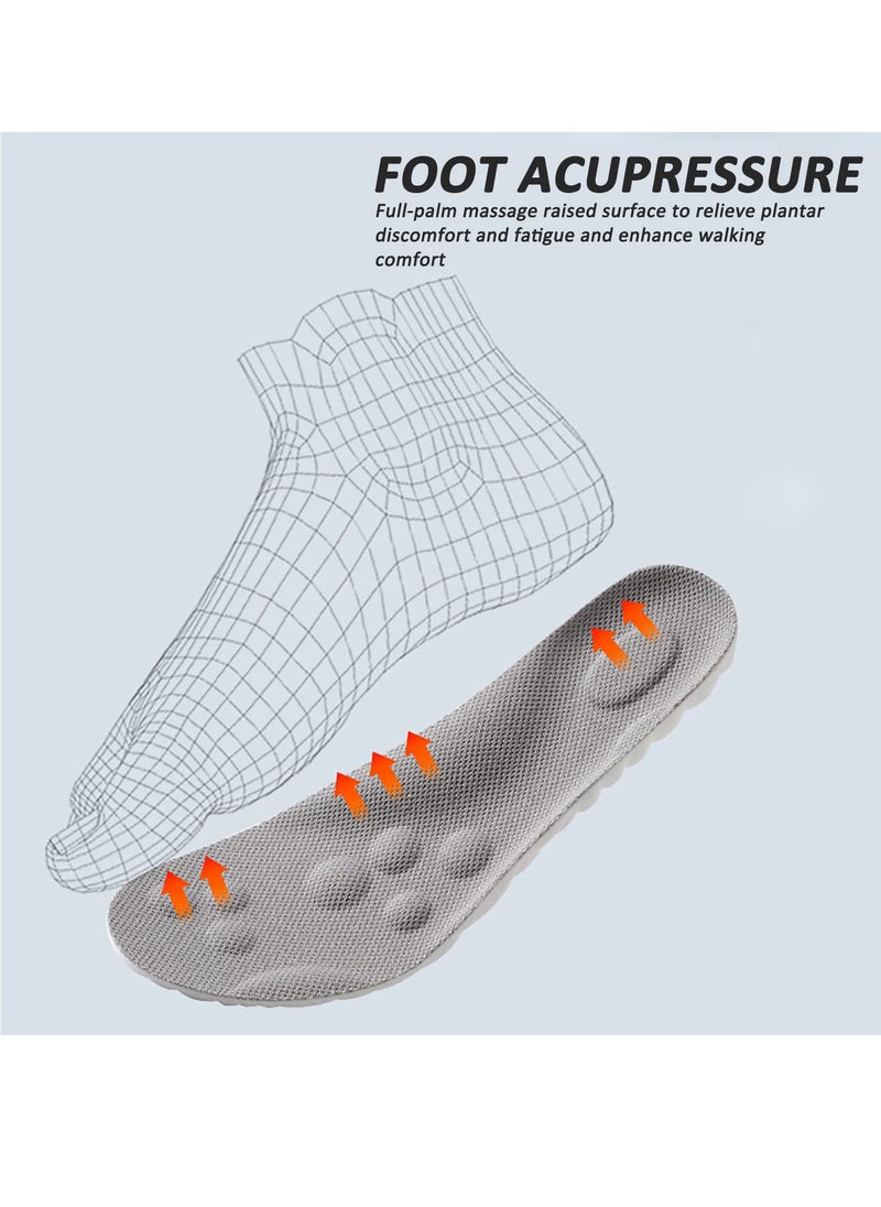 KASTWAVE - 2 Pairs Memory Foam Insoles with Arch Support - Comfortable Shoe Inserts for Women and Men - Breathable and Shock Absorbing - Ideal for Trainers, Sports Shoes, Work Boots - Size 7/7.5UK, Black - Image 1