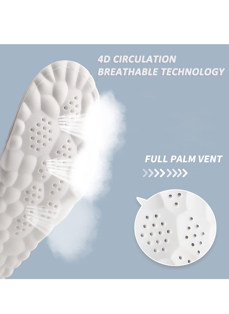 KASTWAVE - 2 Pairs Memory Foam Insoles with Arch Support - Comfortable Shoe Inserts for Women and Men - Breathable and Shock Absorbing - Ideal for Trainers, Sports Shoes, Work Boots - Size 7/7.5UK, Black - Image 1