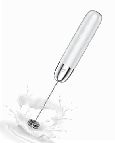 Maestri House Rechargeable Milk Frother, LunaFro Mini Handheld Electric Foam Maker Detachable Stainless Steel Whisk Drink Mixer Foamer Mini Blender for Matcha, Lattes, Cappuccino, No Stand - Image 1