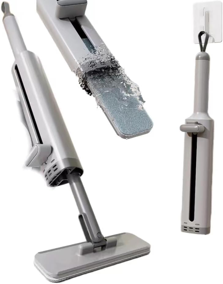 CLEANGEL CLEANGEL Mini Mop Portable SelfSqueeze Mop with 2 pad Short Rotatable Hand WashFree Flat Squeeze Mop Reusable Floor Cleaning Mirror Scraper Bathroom Kitchen Living Room Cleaning Supplies - Image 1