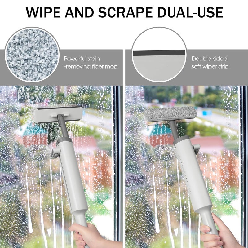 CLEANGEL CLEANGEL Mini Mop Portable SelfSqueeze Mop with 2 pad Short Rotatable Hand WashFree Flat Squeeze Mop Reusable Floor Cleaning Mirror Scraper Bathroom Kitchen Living Room Cleaning Supplies - Image 5