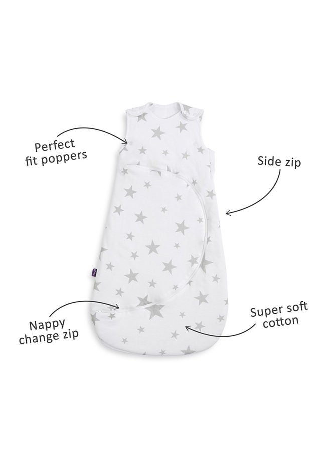 Snuz Pouch Baby Sleeping Bag With Zip For Easy Nappy Changing From 0-6 Months, 0.5 Tog  - Image 2