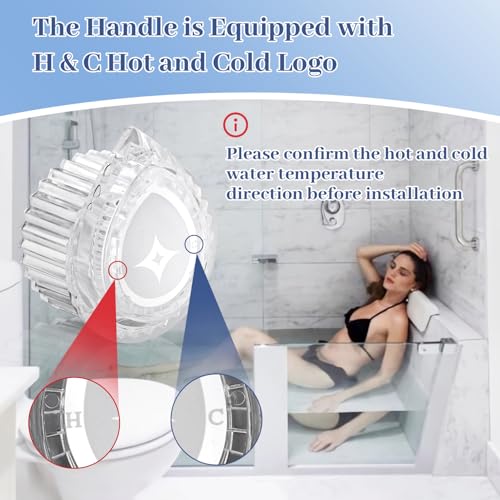 gcbcrit Shower Knob for Moen 100710 Posi-Temp One-Handle Tub and Shower Replacement Knob Kit, Chrome - Image 5