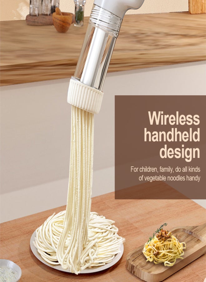 Sodaplus Automatic Pasta Maker Machine Handheld Electric Noodle Maker 6-in-1 Cordless Portable Spaghetti Noodles Maker with Dough Cutter Dishwasher Safe Detachable Part Indicator Light Safety - Image 3