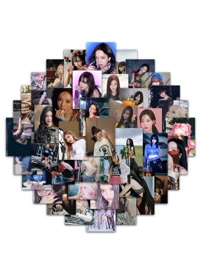 NIBEMINENT 63 Pcs Kpop AESPA Deco Kit Waterproof Stickers, High Definition Printing Bright Colors, Suitable for Laptop Skateboard Luggage Water Bottle Guitar DIY - Image 1