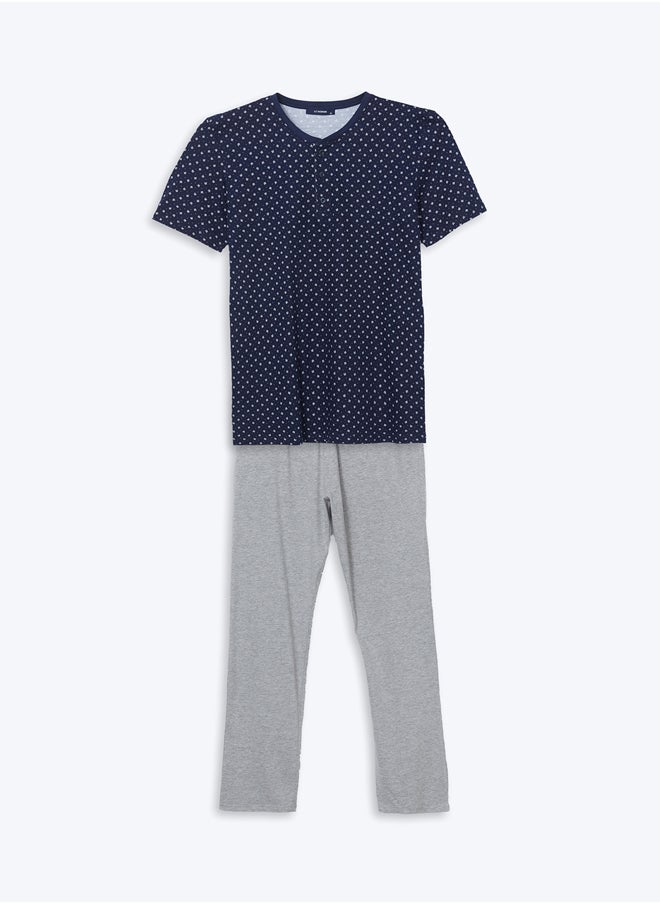 LC WAIKIKI Standard Pattern Men's Pajamas Set  - Image 1