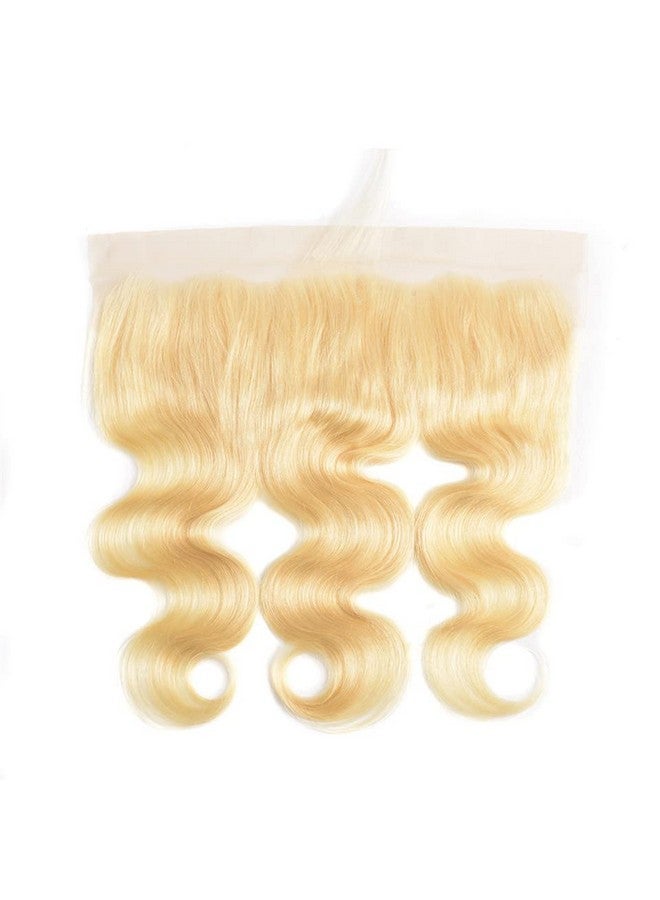 GYAJEP 12Inch 613 Frontal Blonde Frontal 13X4 Hd Transparent Lace Frontal Closure 100% Russian Blonde Human Hair Ear To Ear Blonde Frontal Free Part Natural Hairline 150% Density - Image 3