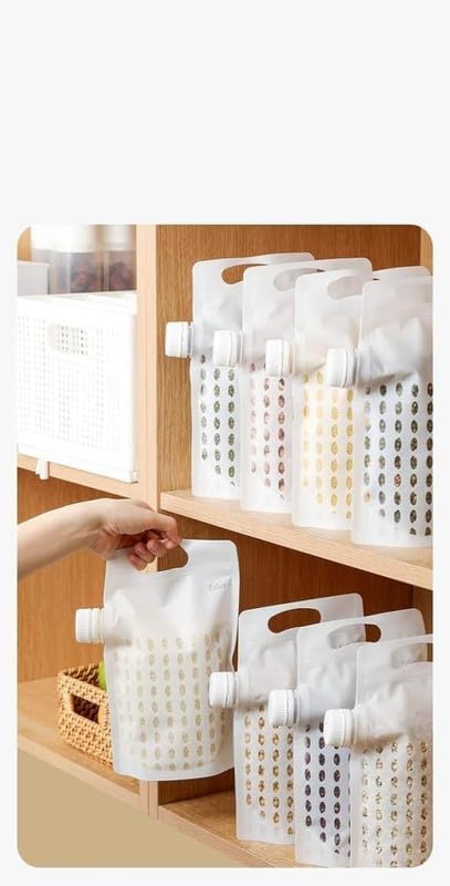 TAMADAA HR MALL Food Storage Grain Bag Multi Purpose Pour Reusable Bag Food Storage Container Grain Sealed Pouch Kitchen Storage Organizer Pack of 5 PCsMulticolor - Image 4