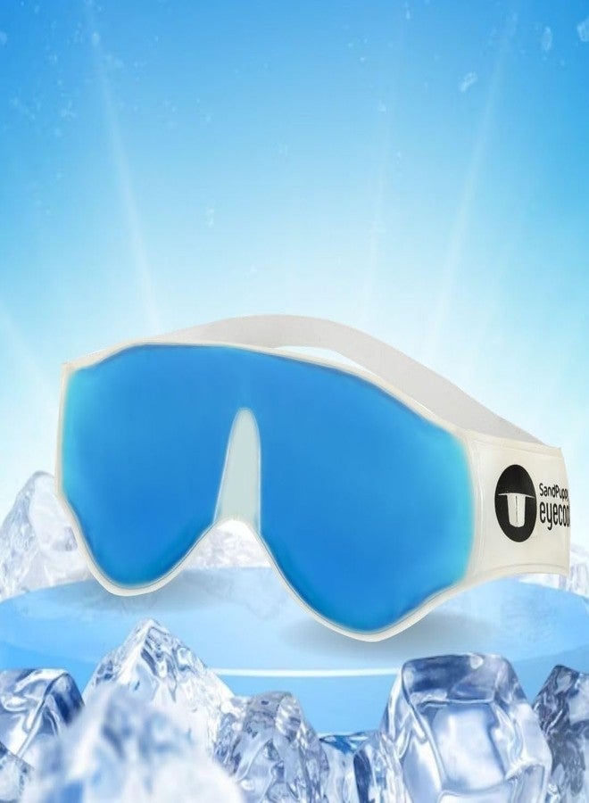 قناع العين SandPuppy Eyecool - مع جل تبريد | عبوة من قطعتين | قناع للعين للنوم مع جل تبريد | مثالي للعيون المنتفخة والهالات السوداء | تقنية جل مضاد للتجمد لتبريد معزز | مقاس عالمي مع شريط لاصق قابل للتعديل | هدية للنساء والرجال والأمهات والآباء. - Image 4