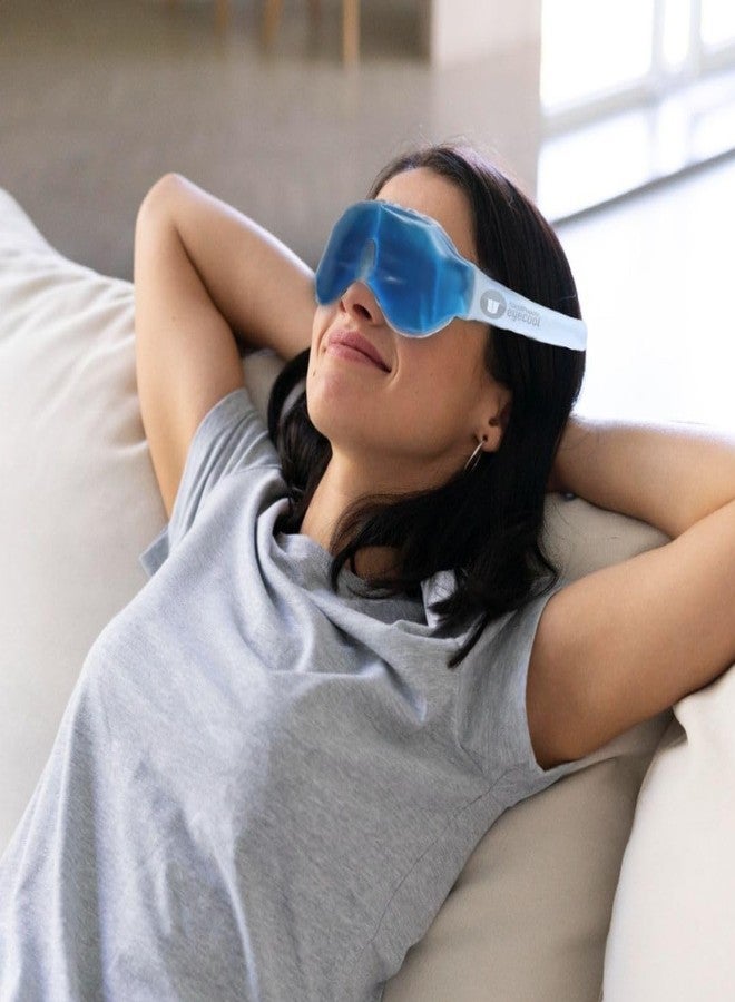 قناع العين SandPuppy Eyecool - مع جل تبريد | عبوة من قطعتين | قناع للعين للنوم مع جل تبريد | مثالي للعيون المنتفخة والهالات السوداء | تقنية جل مضاد للتجمد لتبريد معزز | مقاس عالمي مع شريط لاصق قابل للتعديل | هدية للنساء والرجال والأمهات والآباء. - Image 3