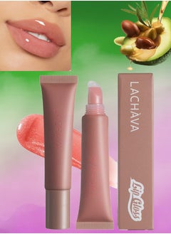 LACHAVA Lip Gloss Lip Oil Hydrating Smooth Gloss Tinted Lip Balm Transparent Lip Care Reduce Drying Moisturize Long Lasting Nourishing Non Sticky Fresh Texture & Dry Lips Care Plumper 02  - Image 1