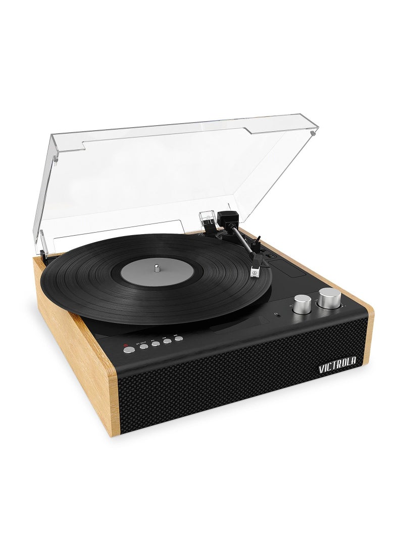 VICTROLA - The Eastwood 3-Speed Bluetooth Turntable Record Player with Built-in Speakers and Dust Cover VTA-72 - Image 1