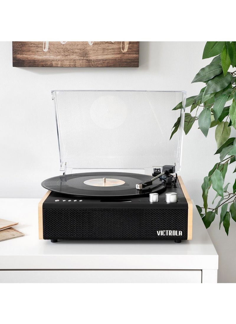 VICTROLA - The Eastwood 3-Speed Bluetooth Turntable Record Player with Built-in Speakers and Dust Cover VTA-72 - Image 1