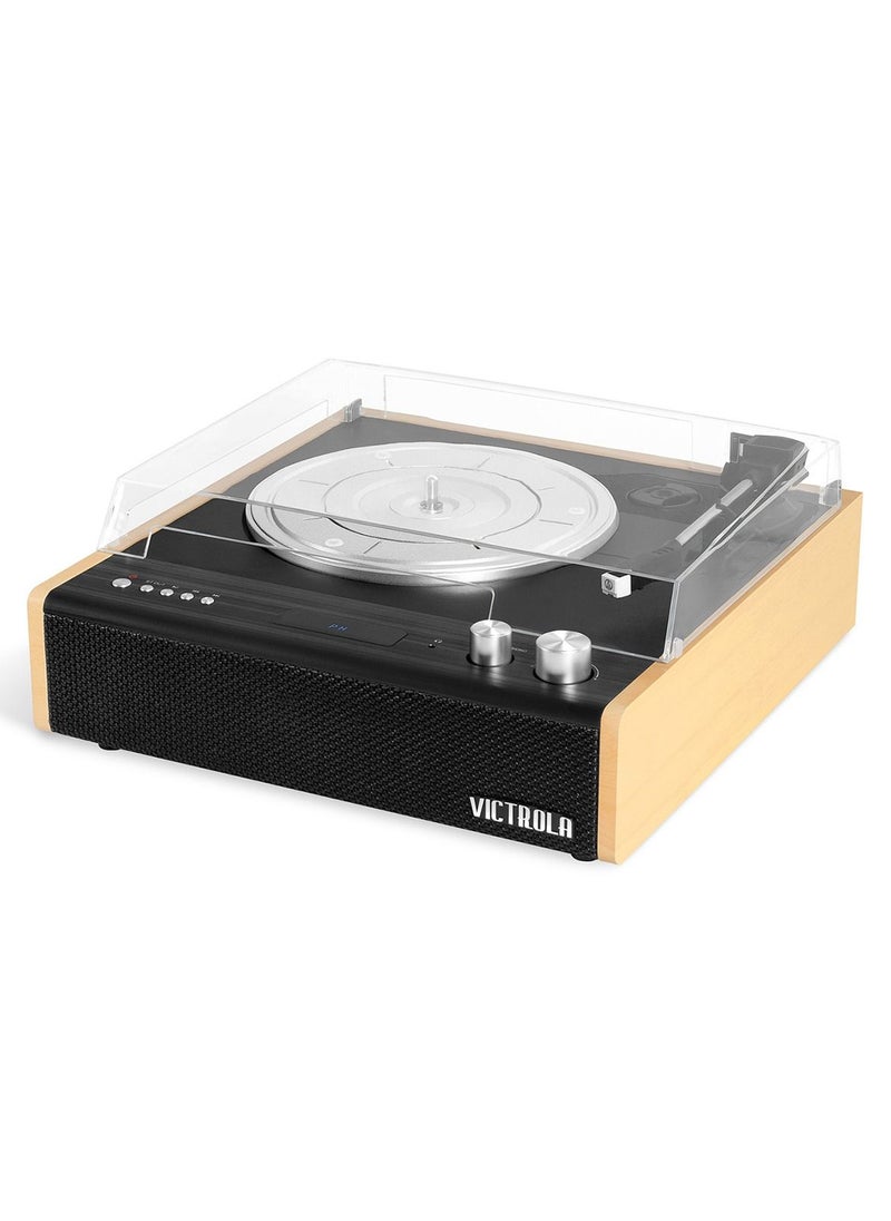 VICTROLA - The Eastwood 3-Speed Bluetooth Turntable Record Player with Built-in Speakers and Dust Cover VTA-72 - Image 1
