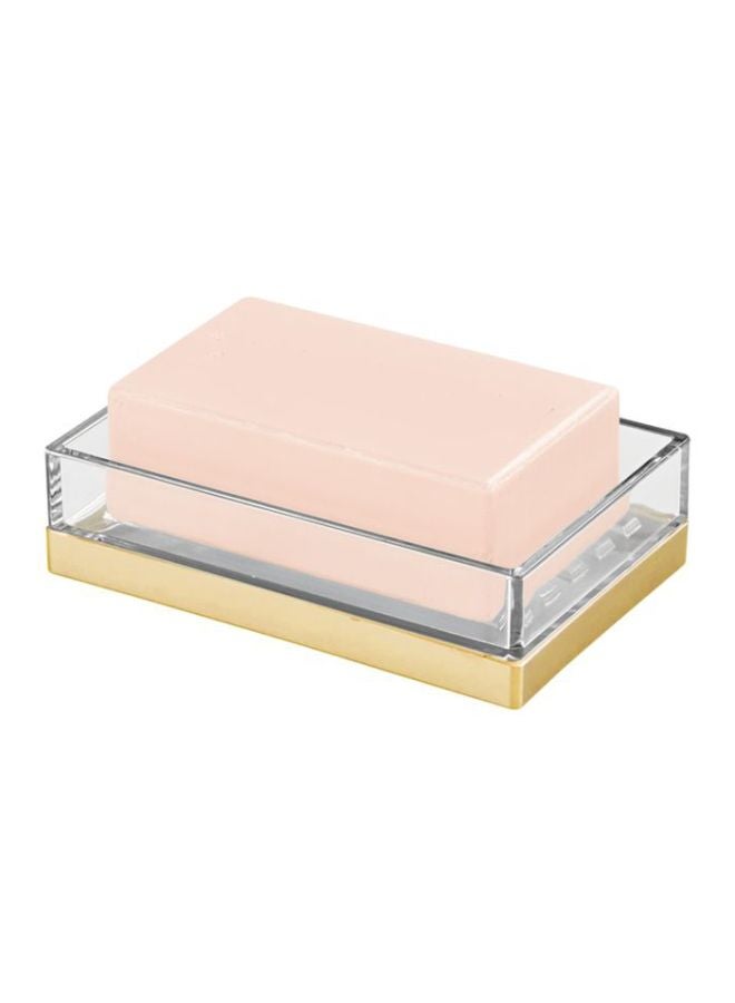 InterDesign Soap Holder Dish Gold/Clear 12.7x8.3x3.6cm - Image 3