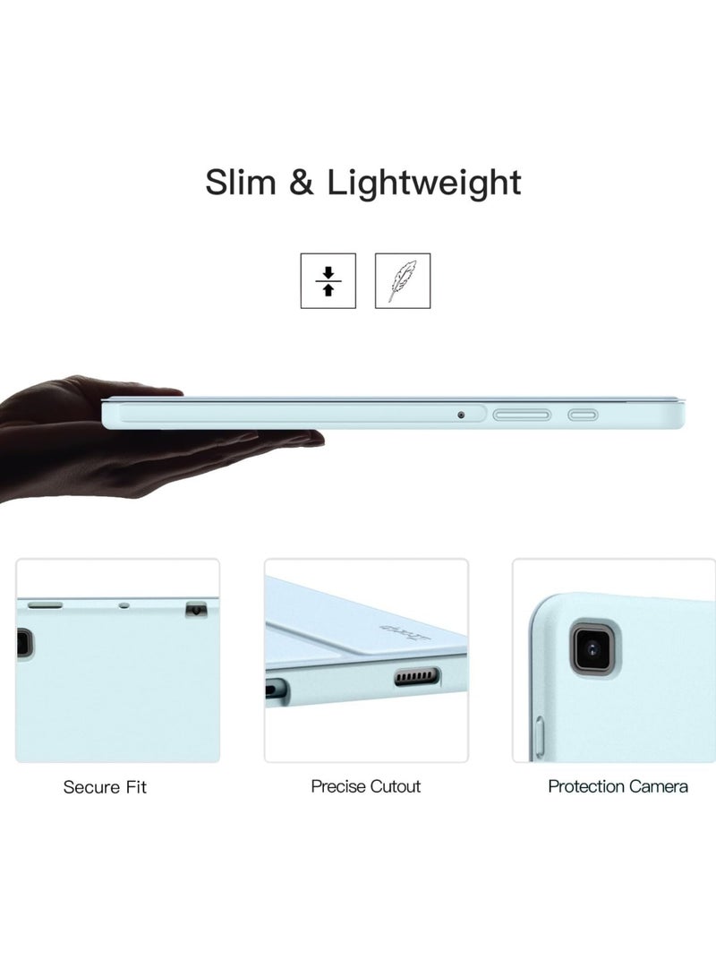 روك بو غطاء لسامسونج جالاكسي تاب S6 لايت مقاس 10.4 بوصة 2024/2022/2020 مع حامل قلم S Pen جراب لوحي نحيف مع ظهر ناعم من مادة TPU للاستيقاظ / النوم التلقائي - Image 4