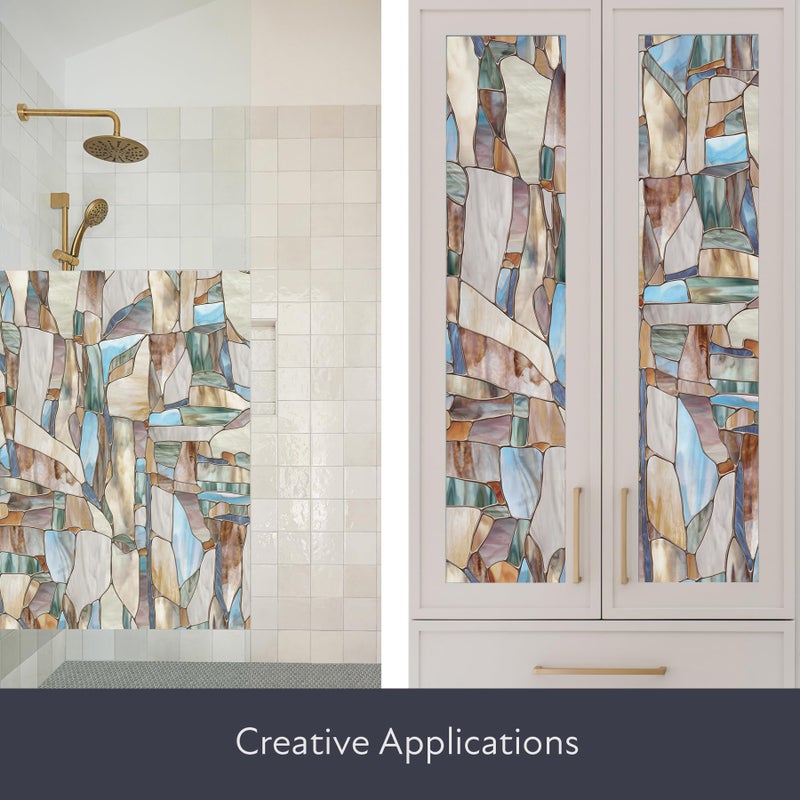 Artscape Mesa 24 x 36 Inch Window Film, Made in USA â€“ Provides Privacy, Non-Adhesive, Colorful Stained Glass Pattern, UV Protection, Easy to Apply and Removable - Image 5