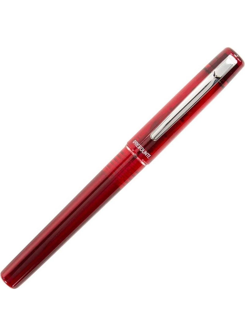 Platinum Prefounte Fountain Pen F 0 3 Nib Crimson Red  - Image 2