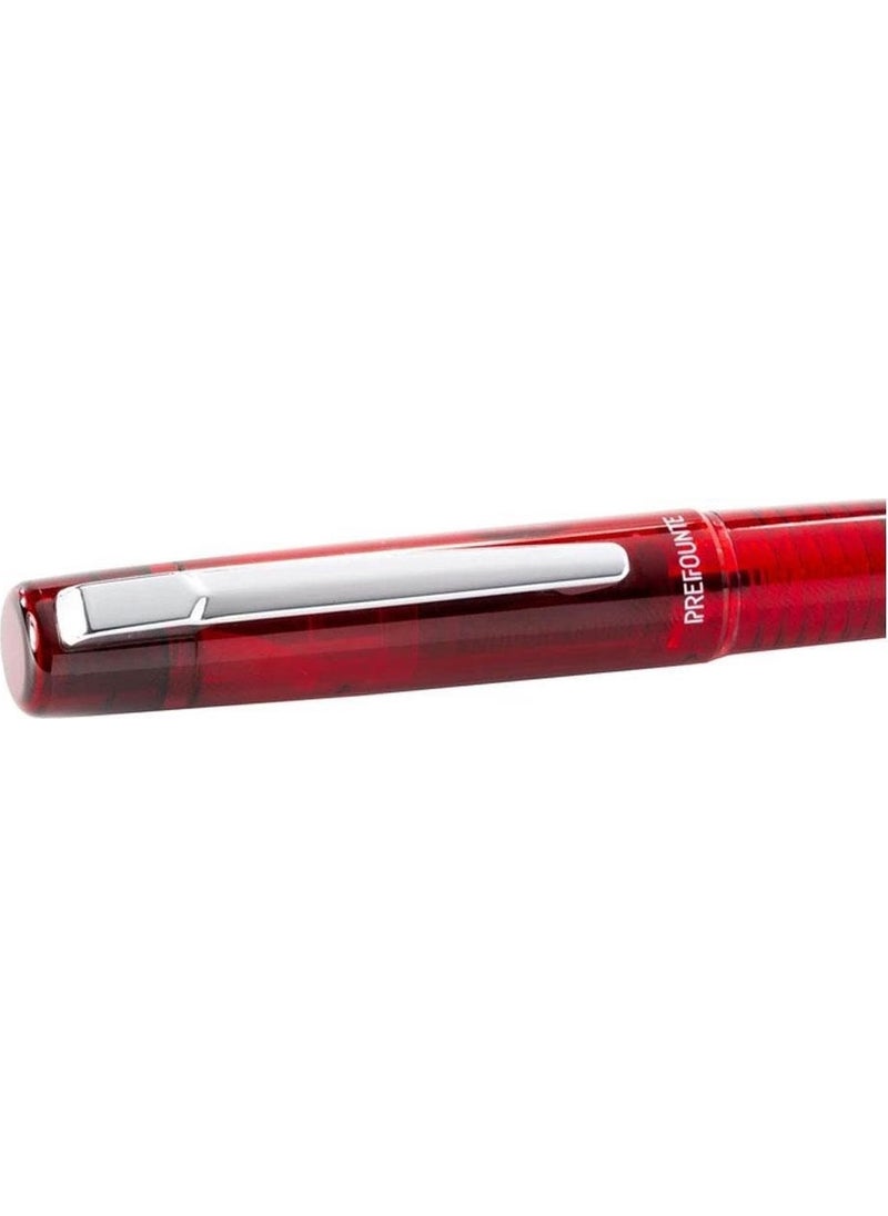 Platinum Prefounte Fountain Pen F 0 3 Nib Crimson Red  - Image 3