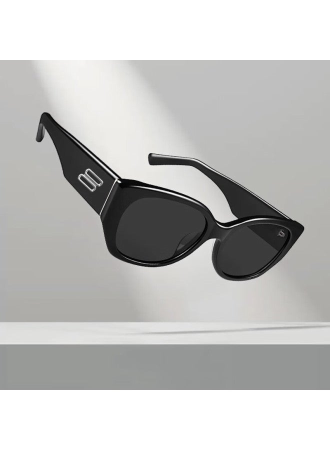 Gogosoon New Cat Eye Sungl For Women, Uv Protection, Retro Large Frame Sungl For Men, Sun Protection, High-end Look, Suitable For Square And Round Faces - Image 2