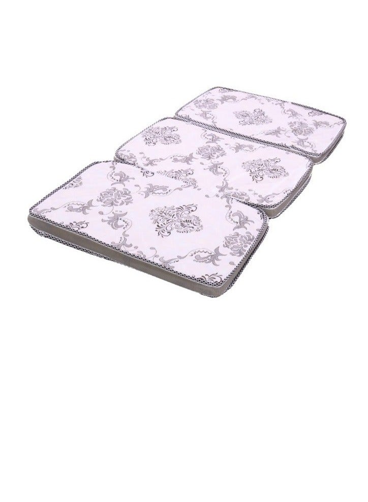 Generic Easy-to-carry foldable foam mattress Single Size with bag size 190*90 cm With Thickness 6 cm White  - Image 1