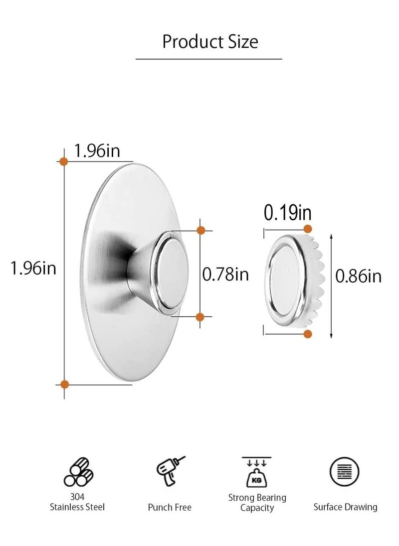 Excefore - Magnetic Soap Holder,  2pcs Stainless Steel Universal Wall Mounted Suction Bar Soap Holder for Shower Bathroom - Image 1