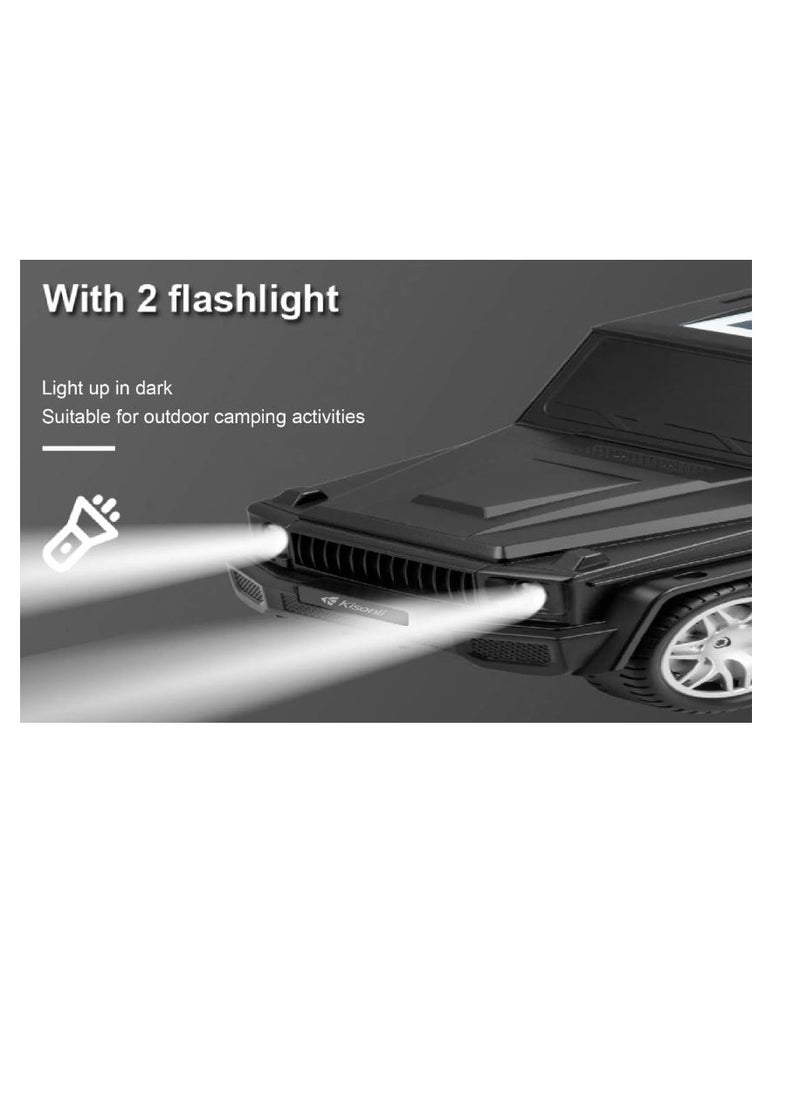 Kisonli - Bluetooth Speaker Car Solar Charging B2 Kisonli With Flashlight USB Portable - Black - Image 1