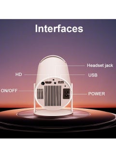 Mi VAZA Portable Projector, 4k WIFI Automatic Keystone Correction HD Projector, USB Mini Outdoor Movie Projector, LED Video Smart Home Theater Projectors For Home Office, (1pc, Black 5)  - Image 3