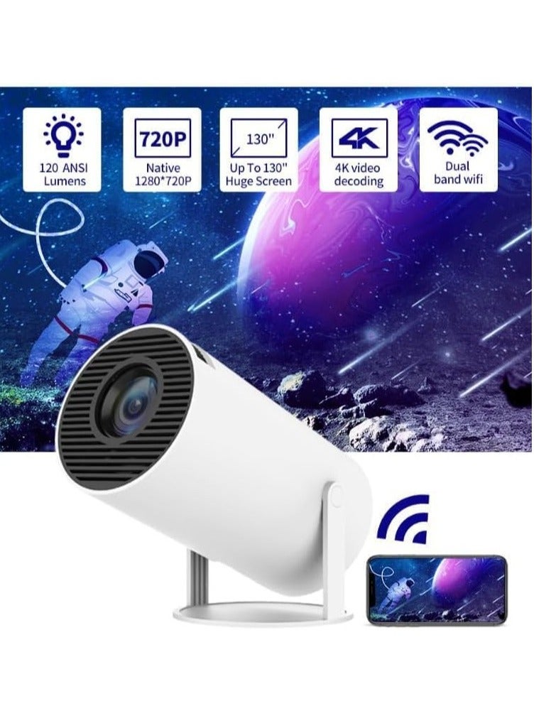 Mi VAZA جهاز عرض محمول، جهاز عرض HD لتصحيح الانحراف التلقائي بتقنية WIFI 4K، جهاز عرض أفلام USB صغير خارجي، أجهزة عرض مسرح منزلي ذكي LED للفيديو للمكتب المنزلي، (قطعة واحدة، أسود 5) - Image 5