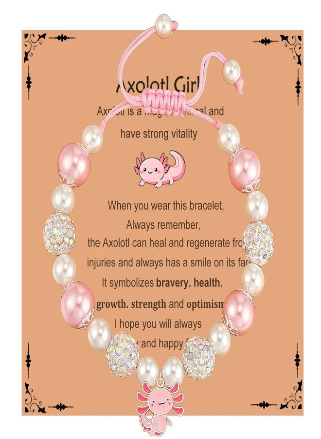 OVIFICEA Axolotl Bracelet for 3-7 Year Old Girl Birthday Gifts, Pink Axolotl Charm Kids Jewelry Bracelet for 3 4 5 6 Years Old Girl Birthday, Christmas Gift for Daughter Granddaughter Niece - Image 1