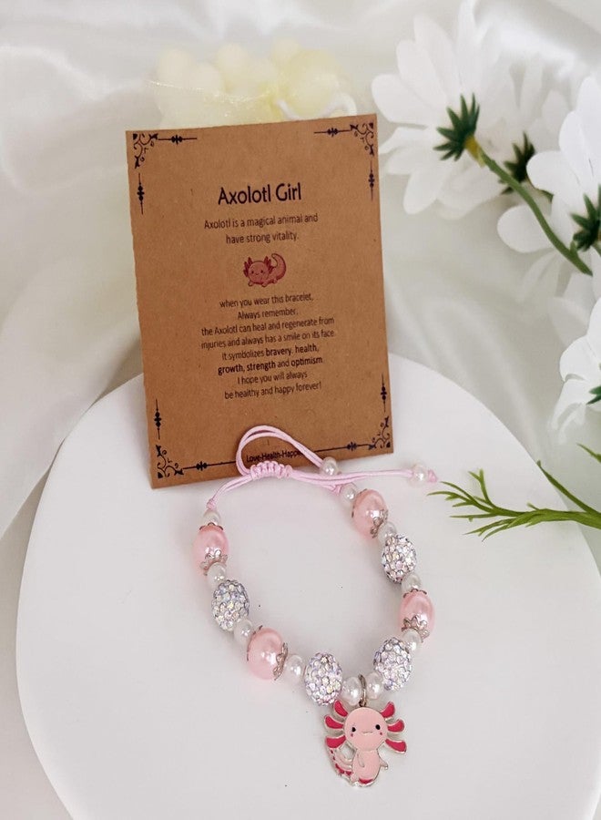 OVIFICEA Axolotl Bracelet for 3-7 Year Old Girl Birthday Gifts, Pink Axolotl Charm Kids Jewelry Bracelet for 3 4 5 6 Years Old Girl Birthday, Christmas Gift for Daughter Granddaughter Niece - Image 4
