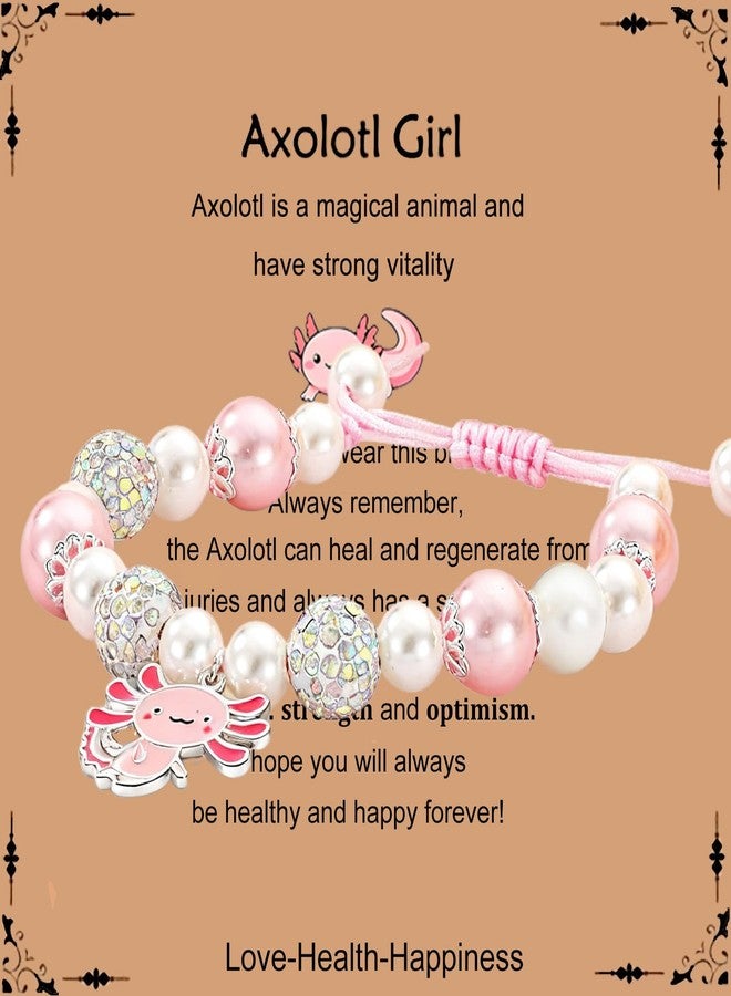 OVIFICEA Axolotl Bracelet for 3-7 Year Old Girl Birthday Gifts, Pink Axolotl Charm Kids Jewelry Bracelet for 3 4 5 6 Years Old Girl Birthday, Christmas Gift for Daughter Granddaughter Niece - Image 2