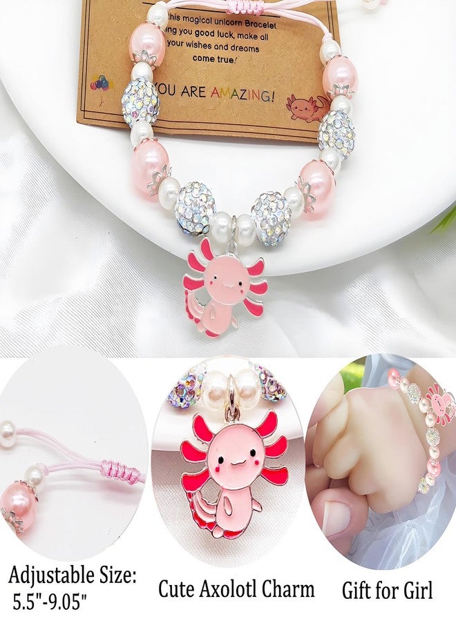 OVIFICEA Axolotl Bracelet for 3-7 Year Old Girl Birthday Gifts, Pink Axolotl Charm Kids Jewelry Bracelet for 3 4 5 6 Years Old Girl Birthday, Christmas Gift for Daughter Granddaughter Niece - Image 5