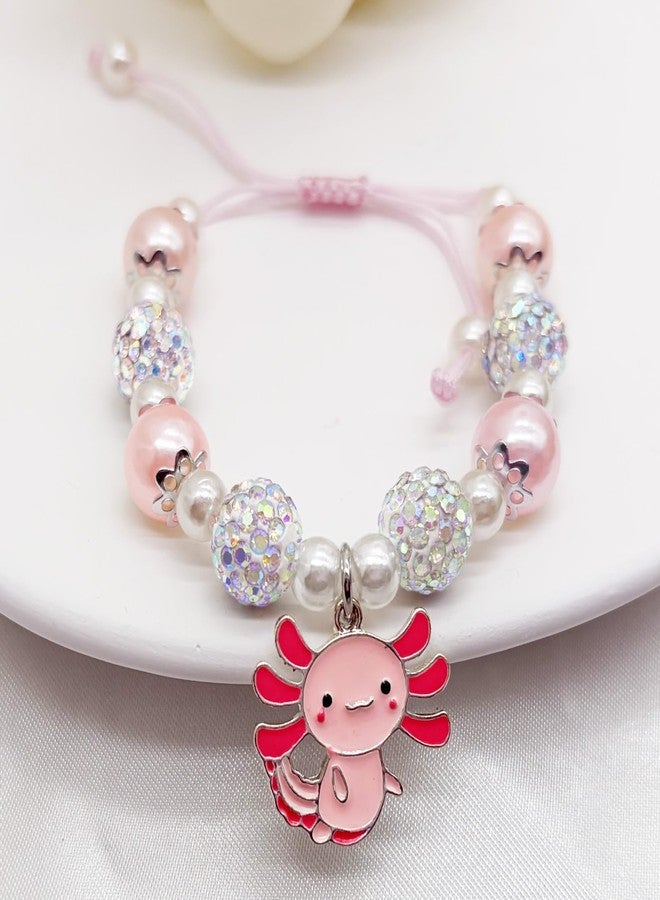 OVIFICEA Axolotl Bracelet for 3-7 Year Old Girl Birthday Gifts, Pink Axolotl Charm Kids Jewelry Bracelet for 3 4 5 6 Years Old Girl Birthday, Christmas Gift for Daughter Granddaughter Niece - Image 3