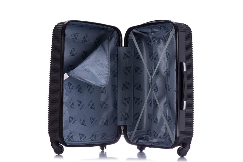 InUSA ROYAL Hardside Spinner Luggage with Ergonomic Handles | Spacious Travel Suitcase with Four Spinner Wheels and Studs | 28 Inch Large Hardside Spinner Luggage | Black - Image 4
