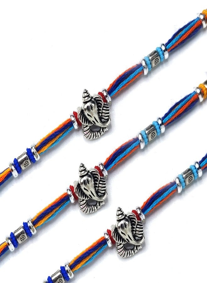 OAFISH Handicraft Storerom presents Traditional Designer Rakhi for Brother on Raksha Bandhan gifting (Set of 3 Rakhi) - Image 1