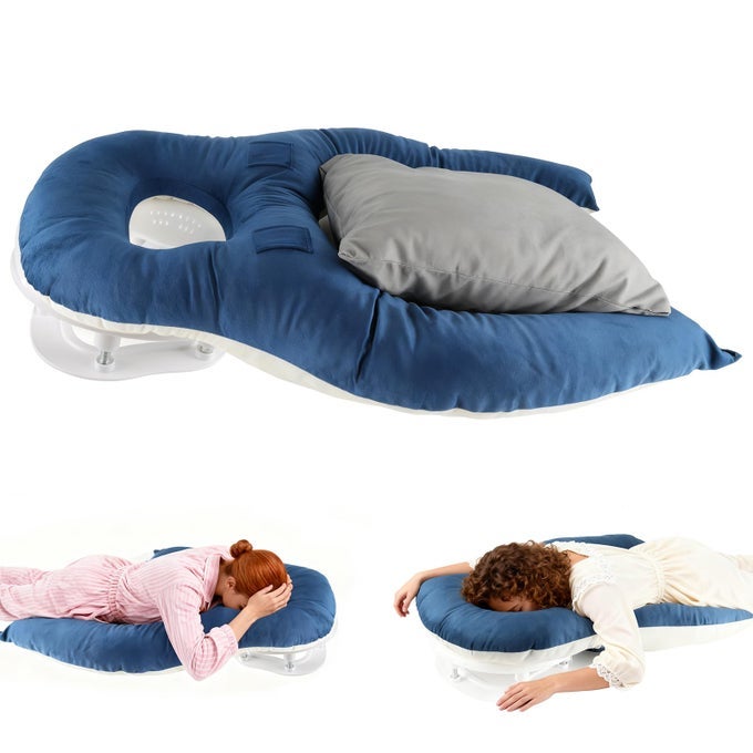 VITRECTOMY FACE DOWN PILLOW FOR EYE SURGERY RECOVERY, POST EYE SURGERY SLEEPING SUPPORT CUSHION WITH ADJUSTABLE STAND & CHEST PAD, PRONE PILLOW FOR MACULAR HOLE & RETINAL SURGERYPATIENTS