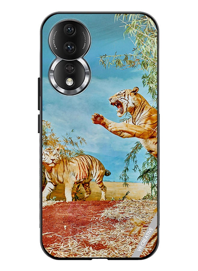 VR CREATIVE Protective Case Cover For Honor 80 Tiger Jumping Design Multicolour - Image 1