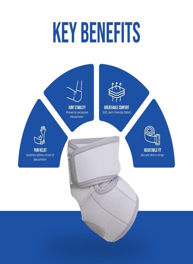 Leeford Elbow Wrap for Gym Workout, Badminton, Pain Relief & Joint Support | Tennis Elbow Guard for Men and Women, Neoprene, Universal - Image 4