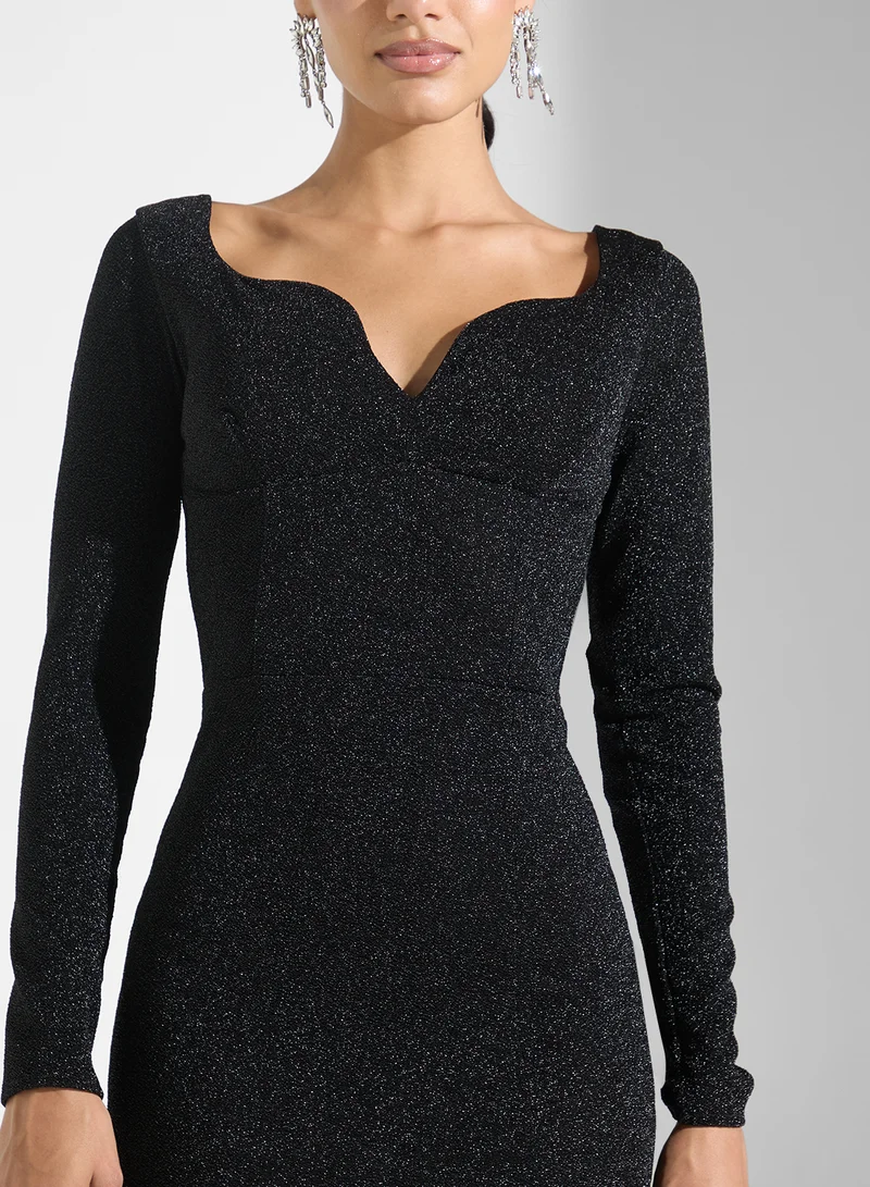 Ella Limited Edition Sparkly Long Sleeve Dress