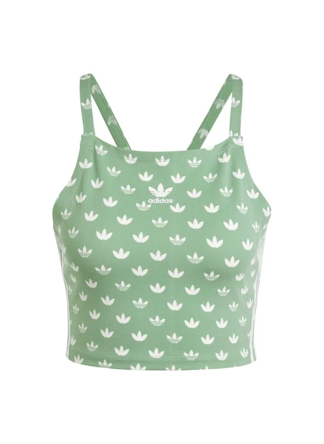 adidas Originals adidas MONO 3S CROP Green Originals Women TOPS