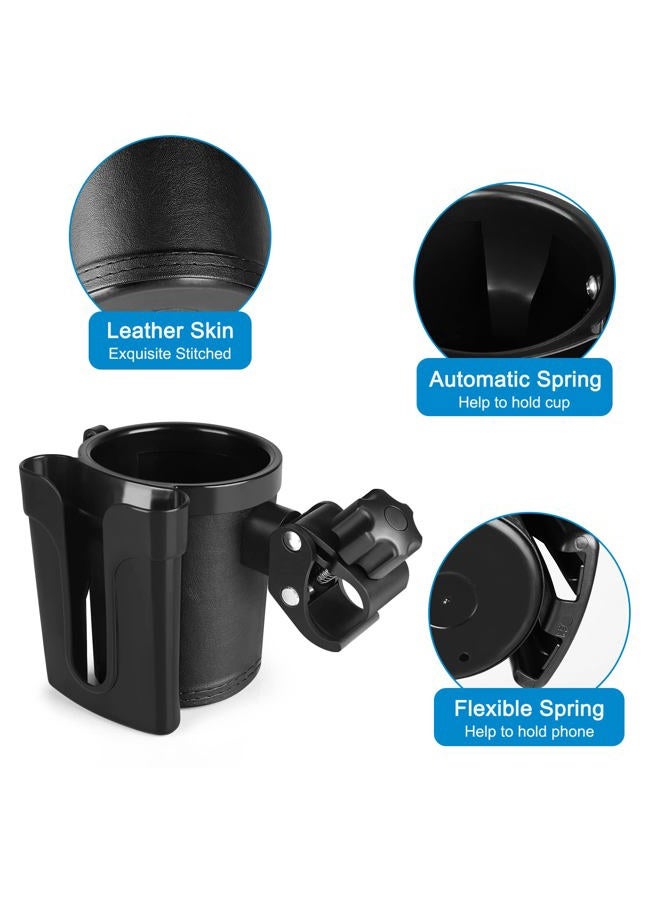 accmor Stroller Cup Holder with Phone Keys Holder, 3-in-1 Universal Cup Holder, Drinks Bottle Holder for Stroller, Bike, Wheelchair, Walker, Scooter - Image 5