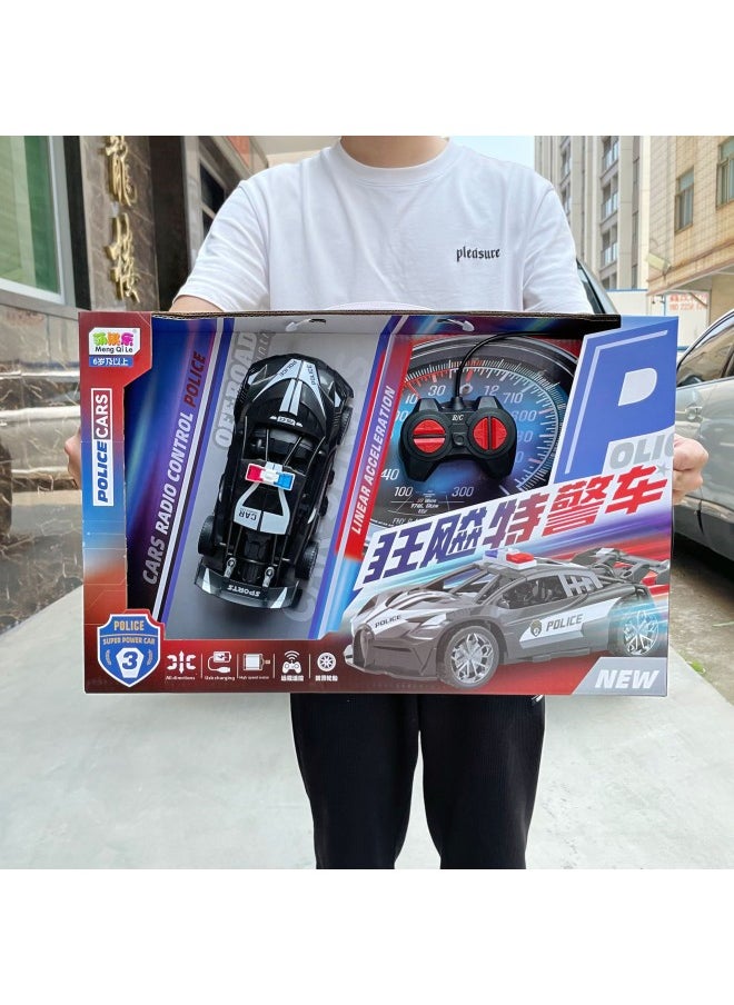 Generic [Direct Supply] Boys Large Charging Four-way Remote Control Police Car Children's Toys Kindergarten Enrollment Training Machine-Color:9933-9【four-way Remote Control Car With Battery Included】  - Image 4