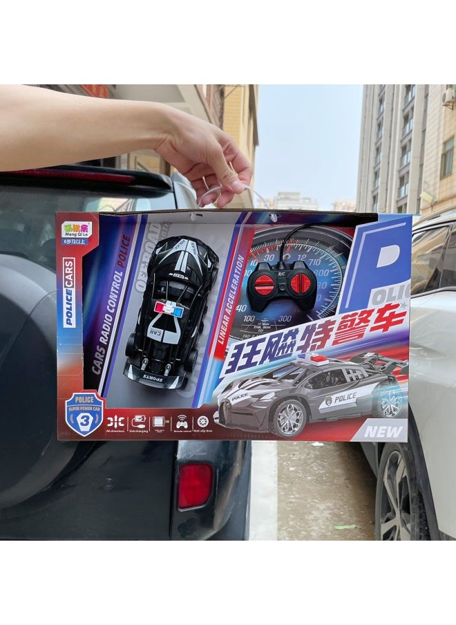 Generic [Direct Supply] Boys Large Charging Four-way Remote Control Police Car Children's Toys Kindergarten Enrollment Training Machine-Color:9933-9【four-way Remote Control Car With Battery Included】  - Image 5