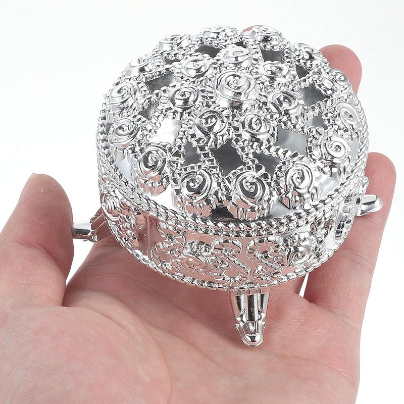 IDEANATEGRATE 12pcs 2.5 Inch Silver round Vintage Party Candy Boxes Reusable Favor Storage Containers for Wedding Souvenirs and Guest - Image 4