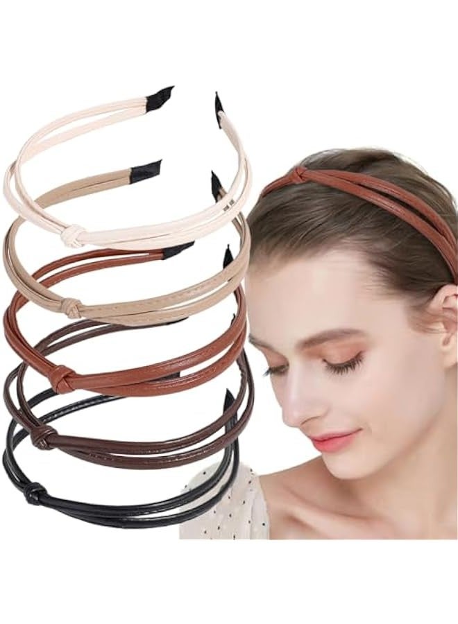 Generic Ultra-fine leather headband for women to wash their faces, 2023 new style hairpin for internet celebrities to press hair and bundle hair for going out, all-match headwear  - Image 1