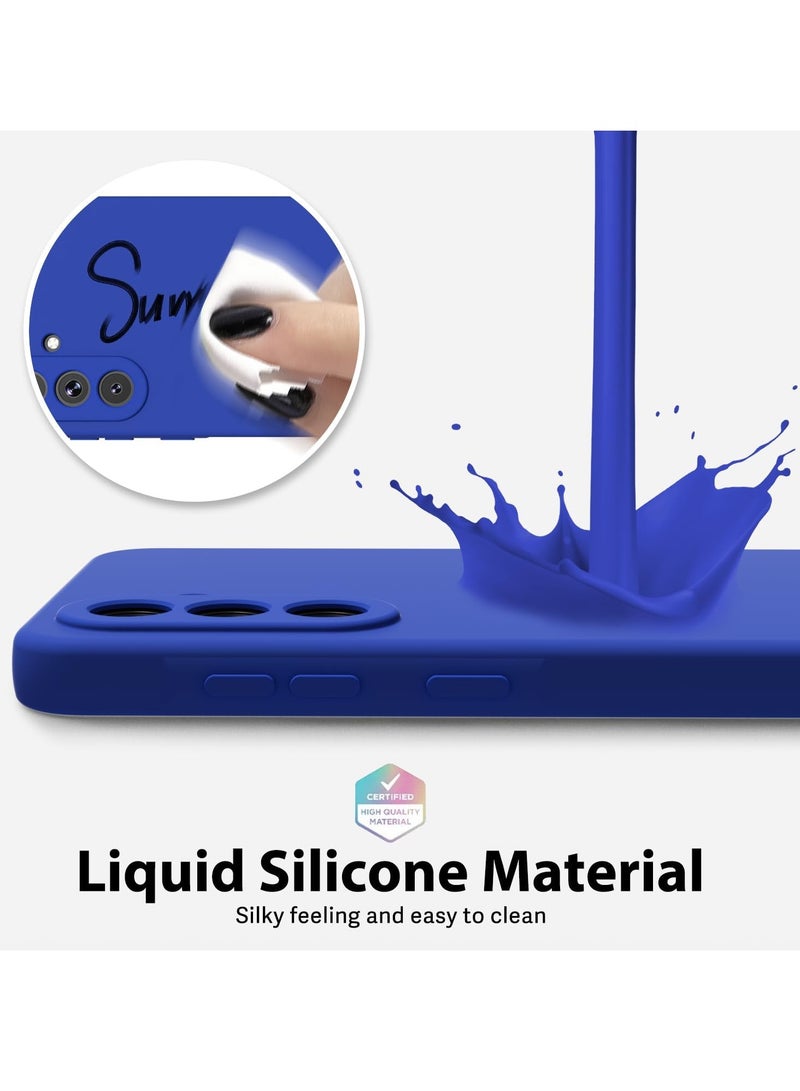 MIGOFAST Samsung Galaxy A36 5G Case Silicone Thin Slim Grip Soft Rubber Gel Protective Phone Case for Women Matte Plain Solid Color Aesthetic Cute Girly Case with Camera Cover Royal Blue - Image 3